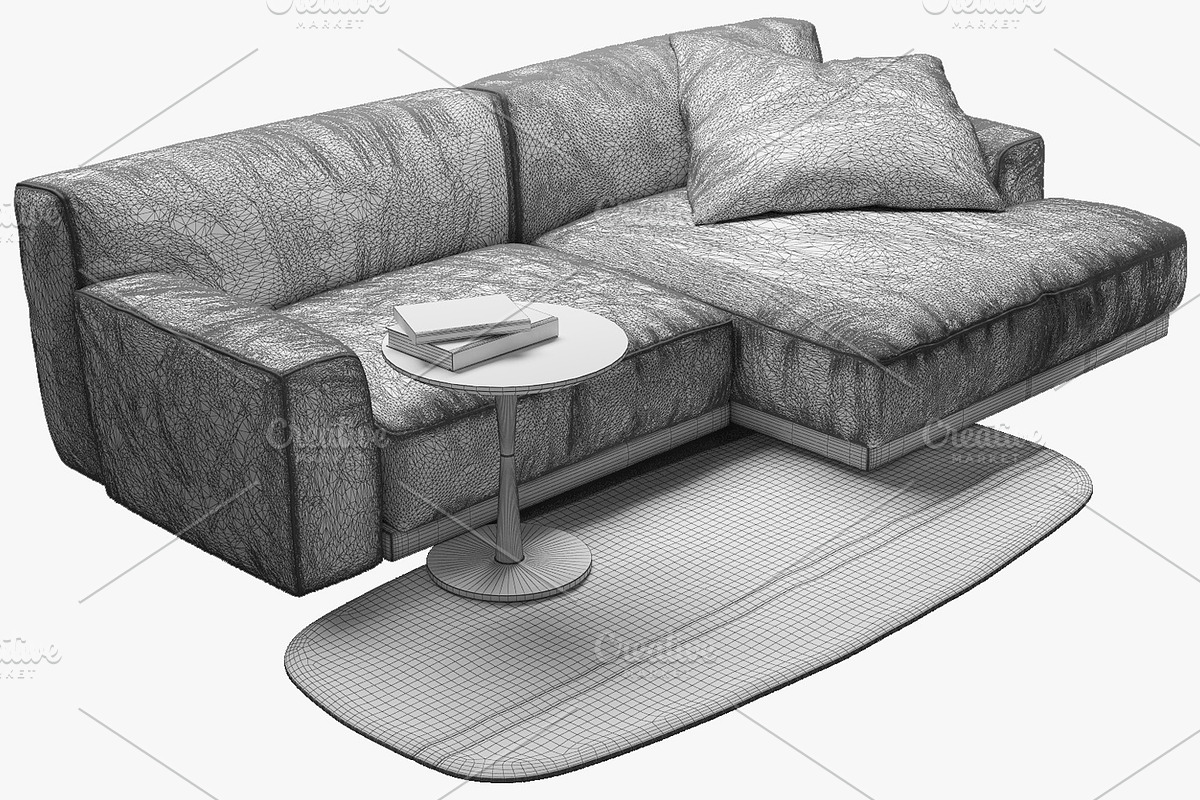 Paris-Seoul sofa 1 3d model, a Furniture 3D Model by 3dmitruk (Photo 7 of 8)
