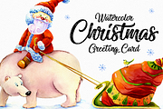 Christmas Greeting Card Template, a Card Template by ElephantArts (Thumbnail 1 of 8)