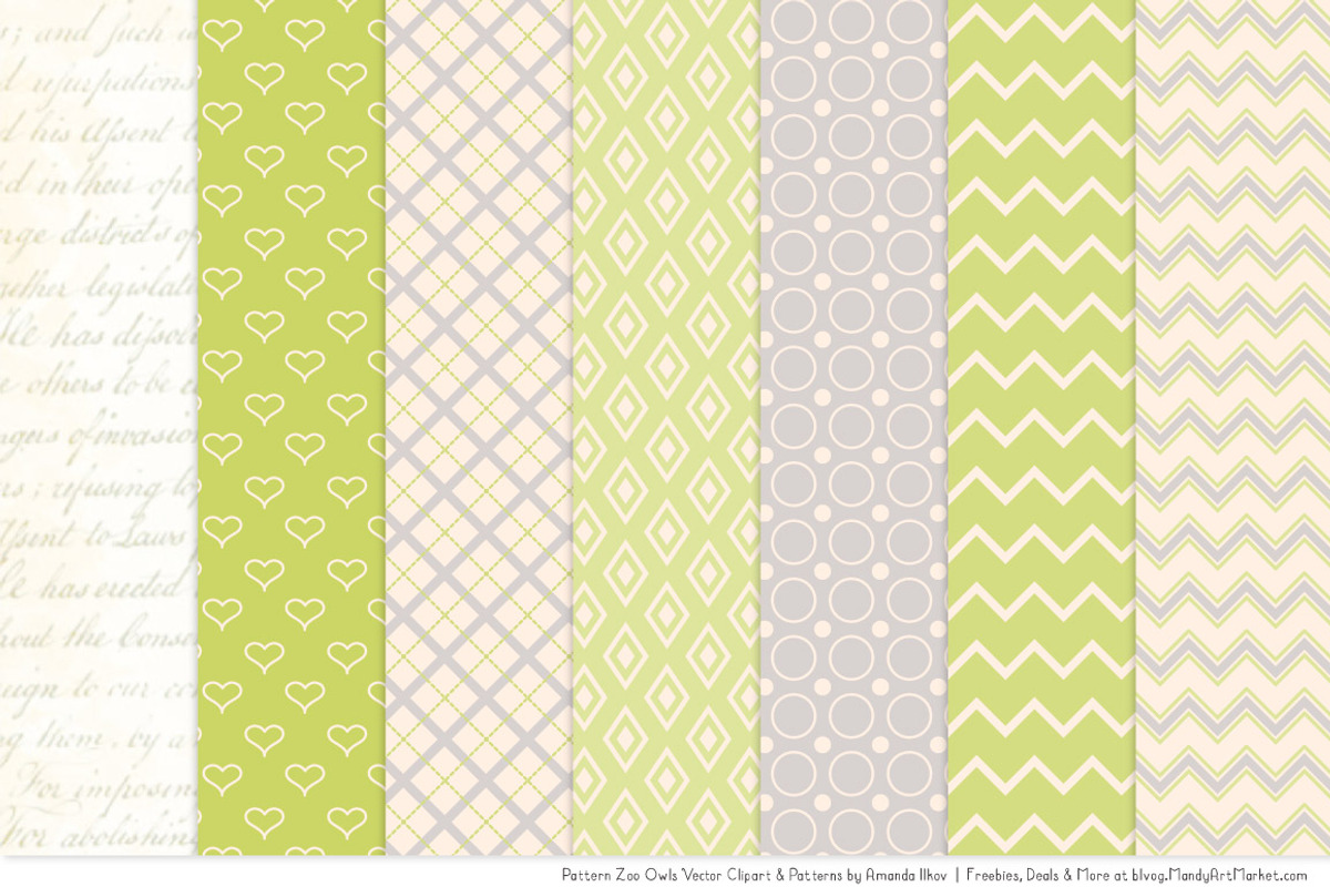 Owls Clipart & Patterns in Bamboo, an Animal Illustration by Amanda Ilkov (Photo 4 of 4)