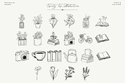 Petals & Pages Line Art Bundle, a Decorative Illustration by Fins and Fiction (Thumbnail 2 of 7)