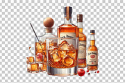 Watercolor Whiskey Cocktails Clipart, a Graphic by CitraGraphics (Thumbnail 6 of 6)