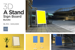 A Stand Advertising Board Set Vol-4