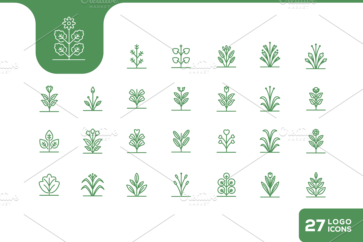 Plant and Green Vegetable Icon, an Outline Icon by devastd