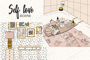 Self Love Illustrations | Bathroom, a Healthcare Illustration by GlamArtZhanna (Thumbnail 2 of 3)