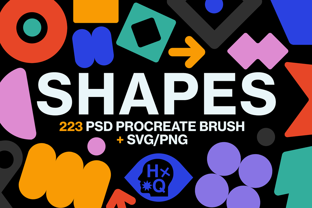 SHAPES Vol. II Brush+SVG/PNG, a Brush Add-On by Headquarters (Photo 1 of 3)