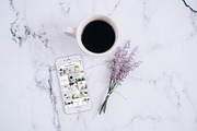 Marble Tech Mockup Bundle, a Social Media Template by Brand Strategy Co. (Thumbnail 4 of 8)