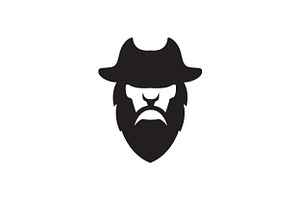 Face Black Beard Pirates Logo