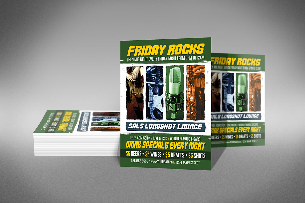 Open Mic Night Flyer, a Flyer Template by Creativenauts (Photo 2 of 4)