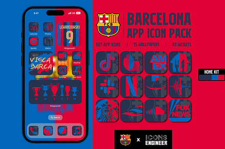 Barcelona Icon Pack | Home Kit, an Icon by IconsEngineer