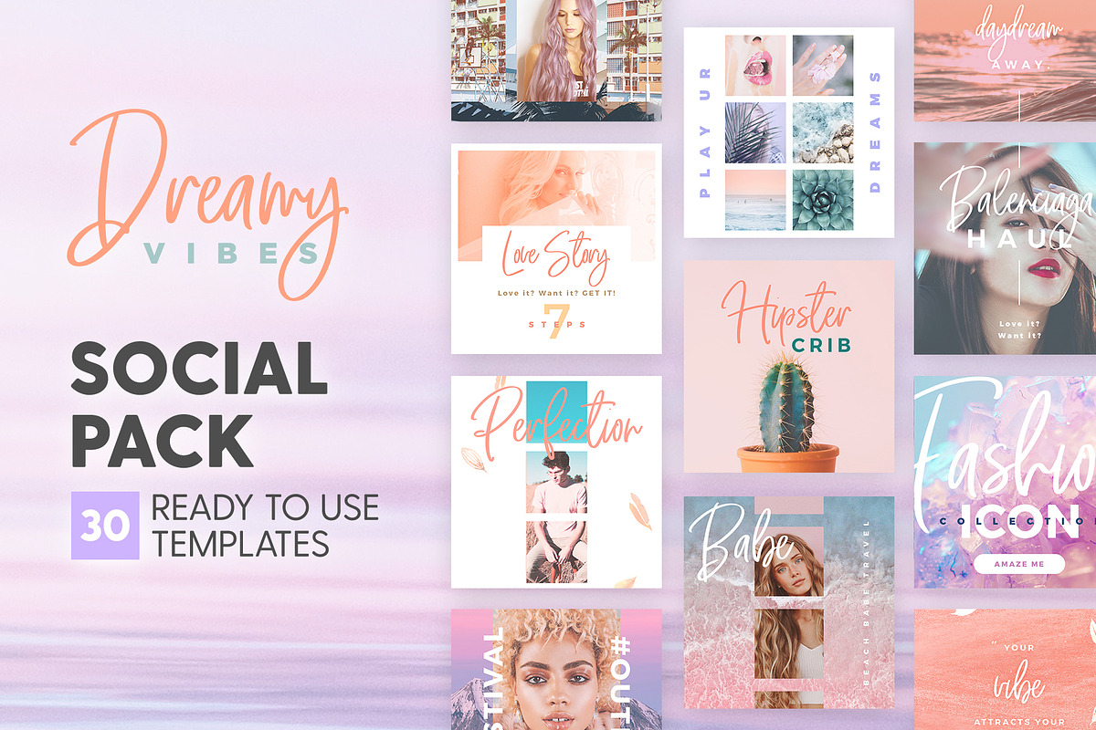 Dreamy Vibes - Social Pack, a Social Media Template by The Wedding Shop (Photo 1 of 7)