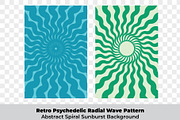Retro Psychedelic Radial Wave Patter, a Pattern Graphic by Unique Design Team (Thumbnail 2 of 3)