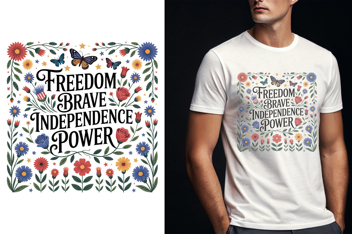 Freedom Brave Independence Power, a Seasonal Illustration by Unique Design Team (Photo 4 of 4)