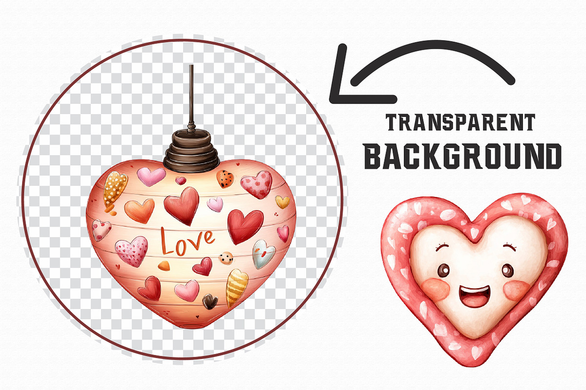 Cute Whimsical Valentine Clipart, an Illustration by Libby Wishes (Photo 3 of 6)