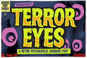 Terror Eyes - Layered Horror Font, a Handwritten Font by Remedy667