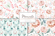 Watercolor peonies and butterflies, an Animal Illustration by Peace ART (Thumbnail 13 of 14)