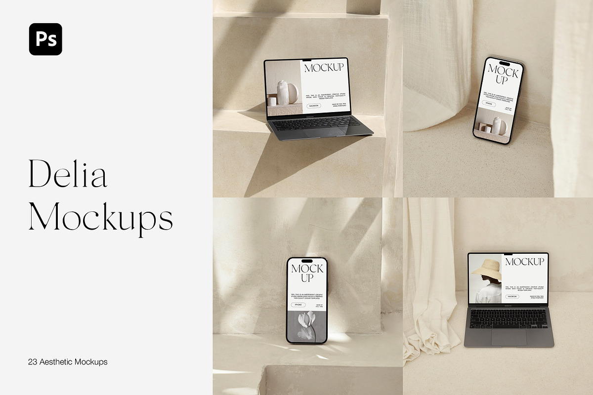 iPhone MacBook Book Mockups, an iPhone Mockup by Feel This (Photo 1 of 11)