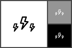 Lightning Bolt Outline Icon, an Outline Icon by quadrazo