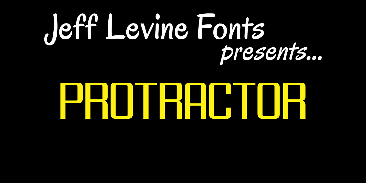 Protractor JNL, a Sans Serif Font by Jeff Levine Fonts