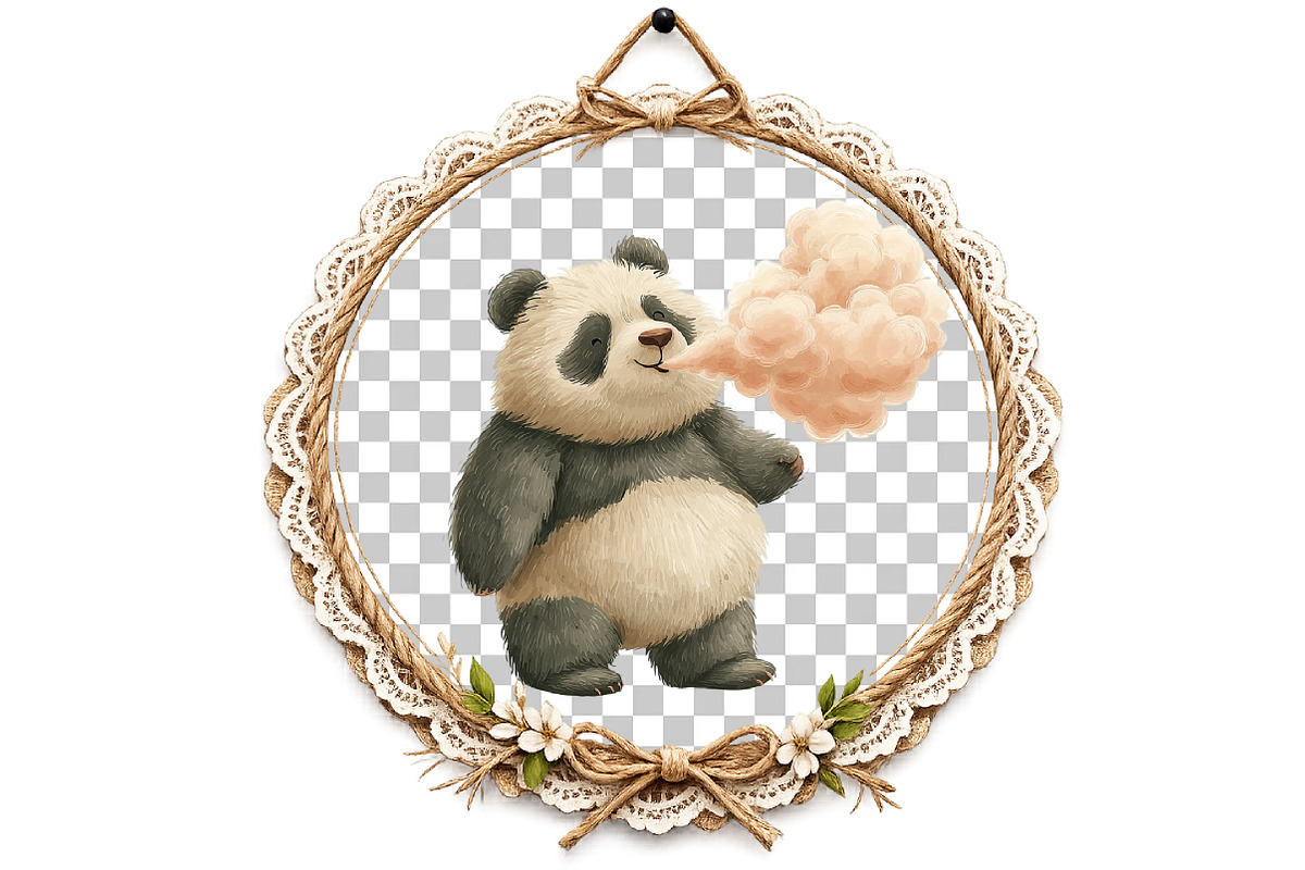 Mothers Day Funny Panda Clipart, an Illustration by DreamArtGraphic (Photo 6 of 8)