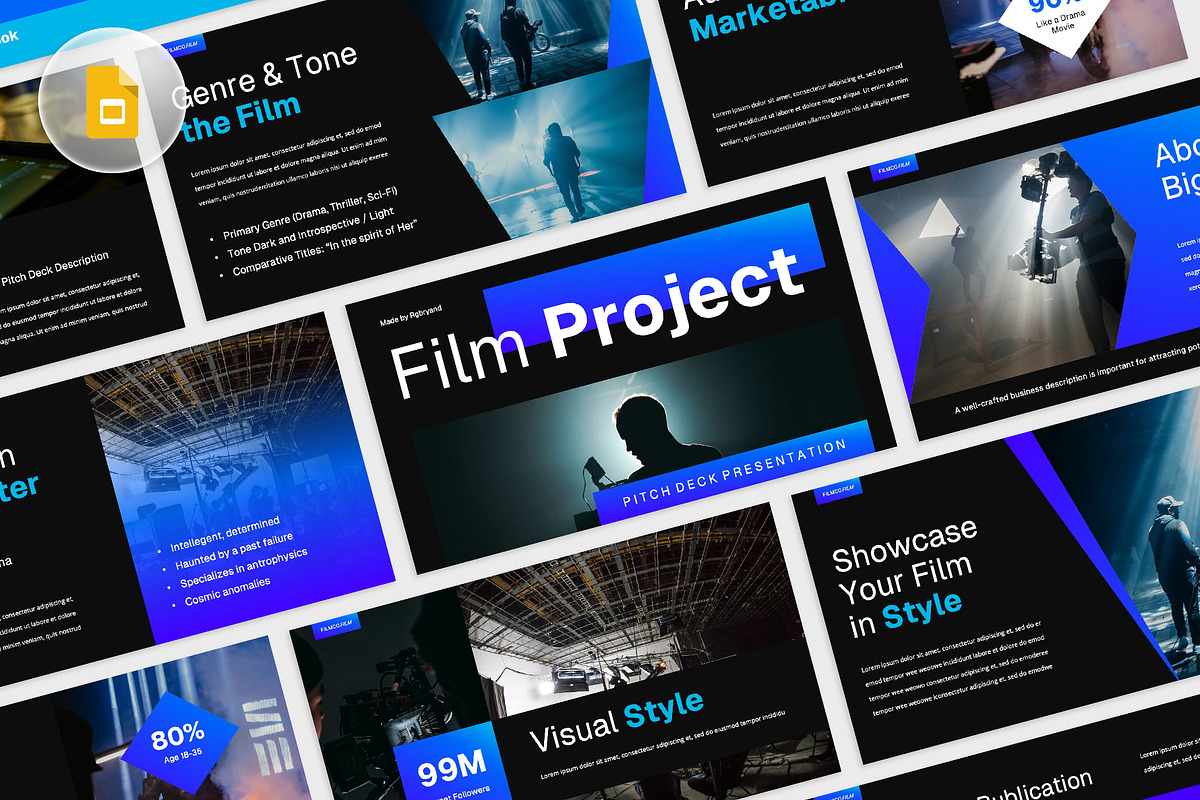 Film Project Google Slides, a Presentation Template by rgbryand (Photo 1 of 7)