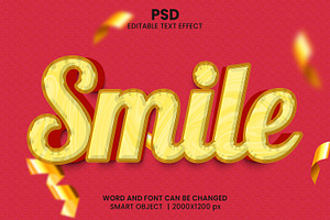 Smile 3D Text Effect Style