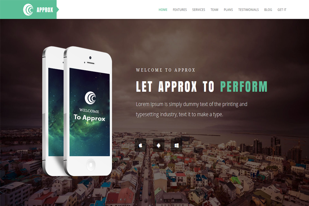 Approx - Responsive Landing Page, a Bootstrap Template by Script Eden (Photo 1 of 3)