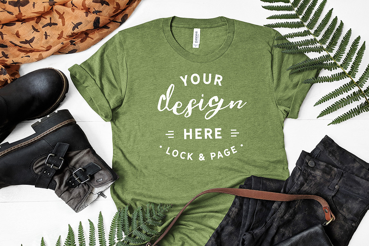 T-Shirt Mockup Bundle Bella Canvas, a Shirt Mockup by lock and page (Photo 25 of 71)
