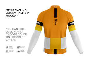 Men's Cycling Jersey Mockup