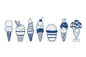 Mediterranean style blue ink ice, an Object Illustration by Tati_Kli