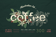 Coffee Illustration Kit, a Decorative Illustration by Soir Creative (Thumbnail 1 of 7)