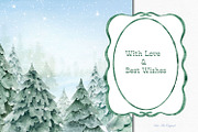 Watercolor Christmas Frames Clipart, an Object Graphic by Solo Art Original (Thumbnail 9 of 9)