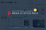 Mega UI style pack - 50% off!!!, an UI Kit Template by Pixelstudio (Thumbnail 1 of 8)