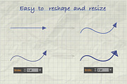Illustrator Arrow-Shaped Art Brushes, a Brush Add-On by Olya Creative (Thumbnail 5 of 6)