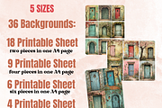 Spring Door Collage Paper Background, a Background Graphic by GiraffeCreative (Thumbnail 4 of 9)
