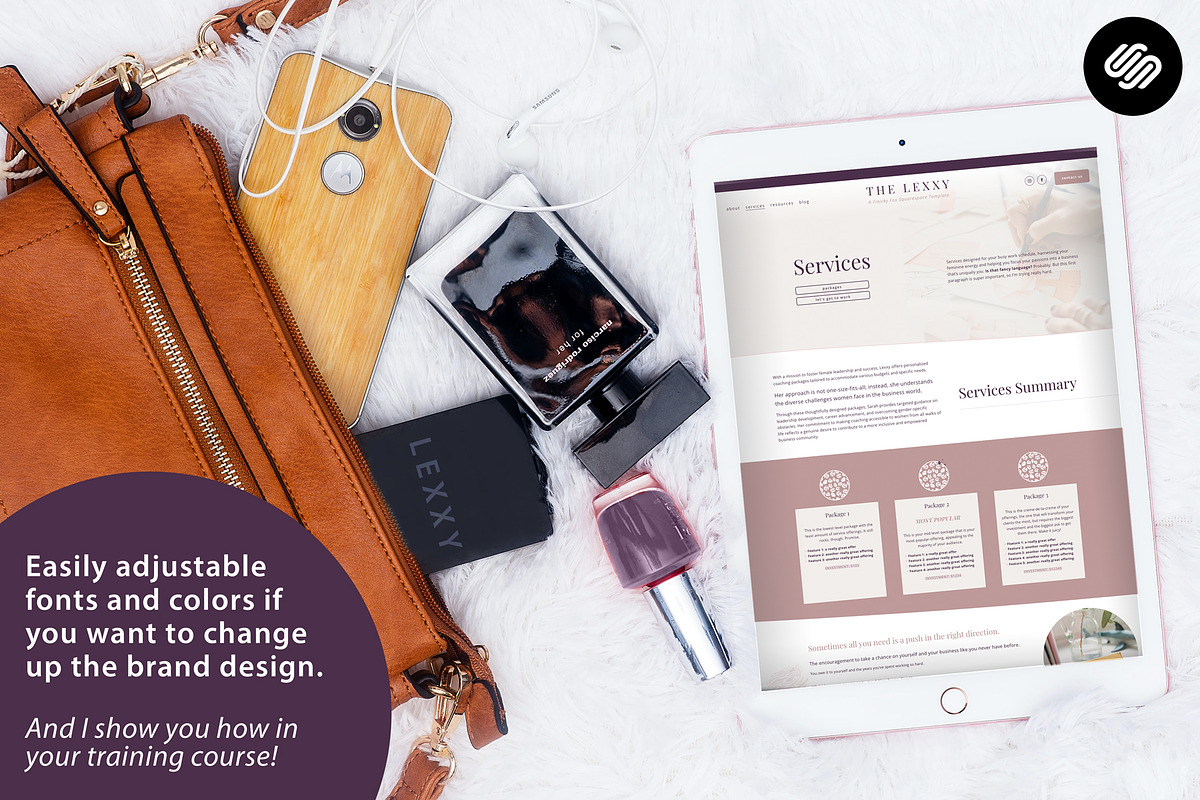 Squarespace 7.1 Feminine Template, a Templates & Theme by Finicky Fox Design (Photo 7 of 7)