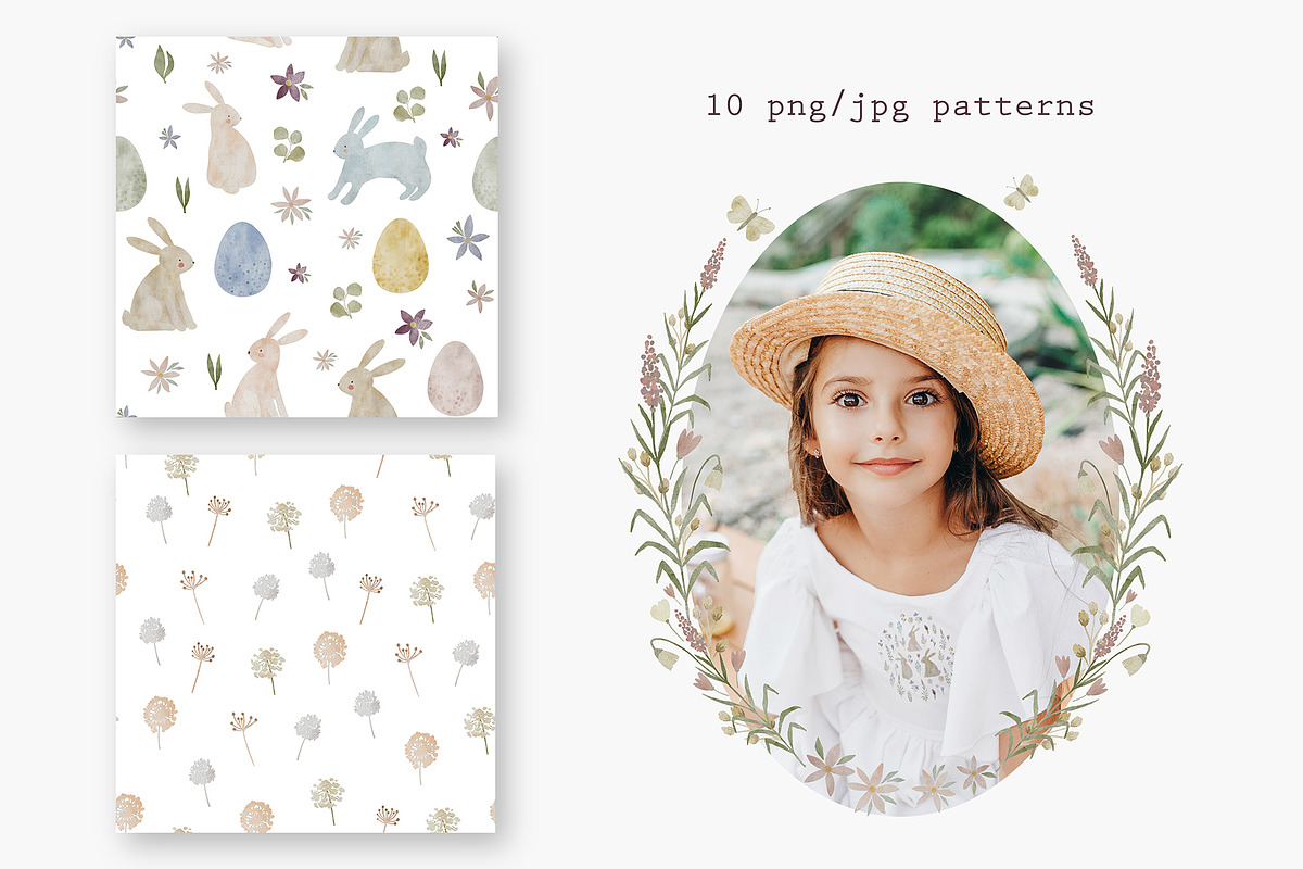Easter Spring Collection, a Pattern Graphic by Kattypainting (Photo 2 of 6)
