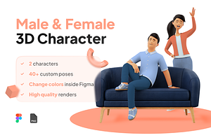 Male&Female 3D Character Figma Pack