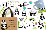 Panda's life - set with cute pandas, an Animal Illustration by Satika (Thumbnail 3 of 6)