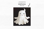 Cute Ghost Clipart, a Seasonal Illustration by EllyandLima (Thumbnail 3 of 7)