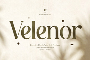 Velenor - Elegant Retro Serif Font