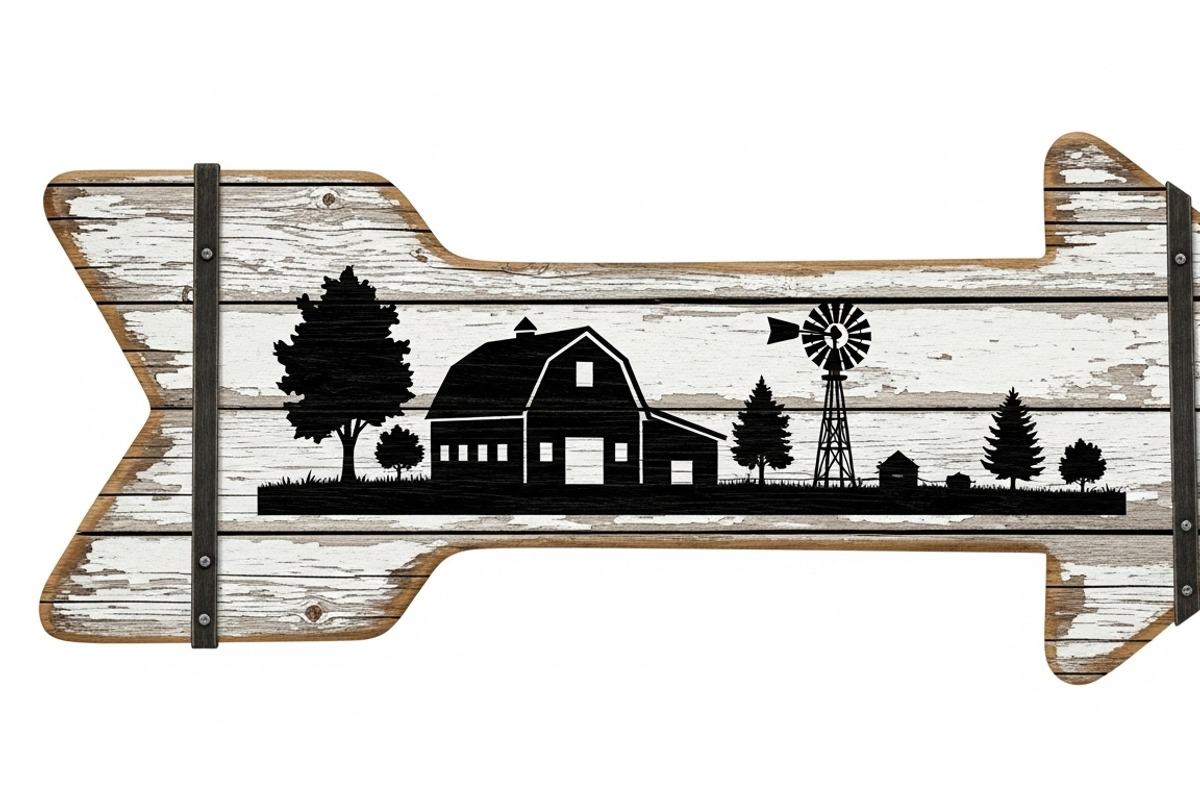 Modern farmhouse decor silhouette, an Illustration by Amazin_art (Photo 16 of 35)