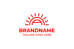 Letters NA Sunrise Logo, a Branding & Logo Template by Pray Art Design Studio