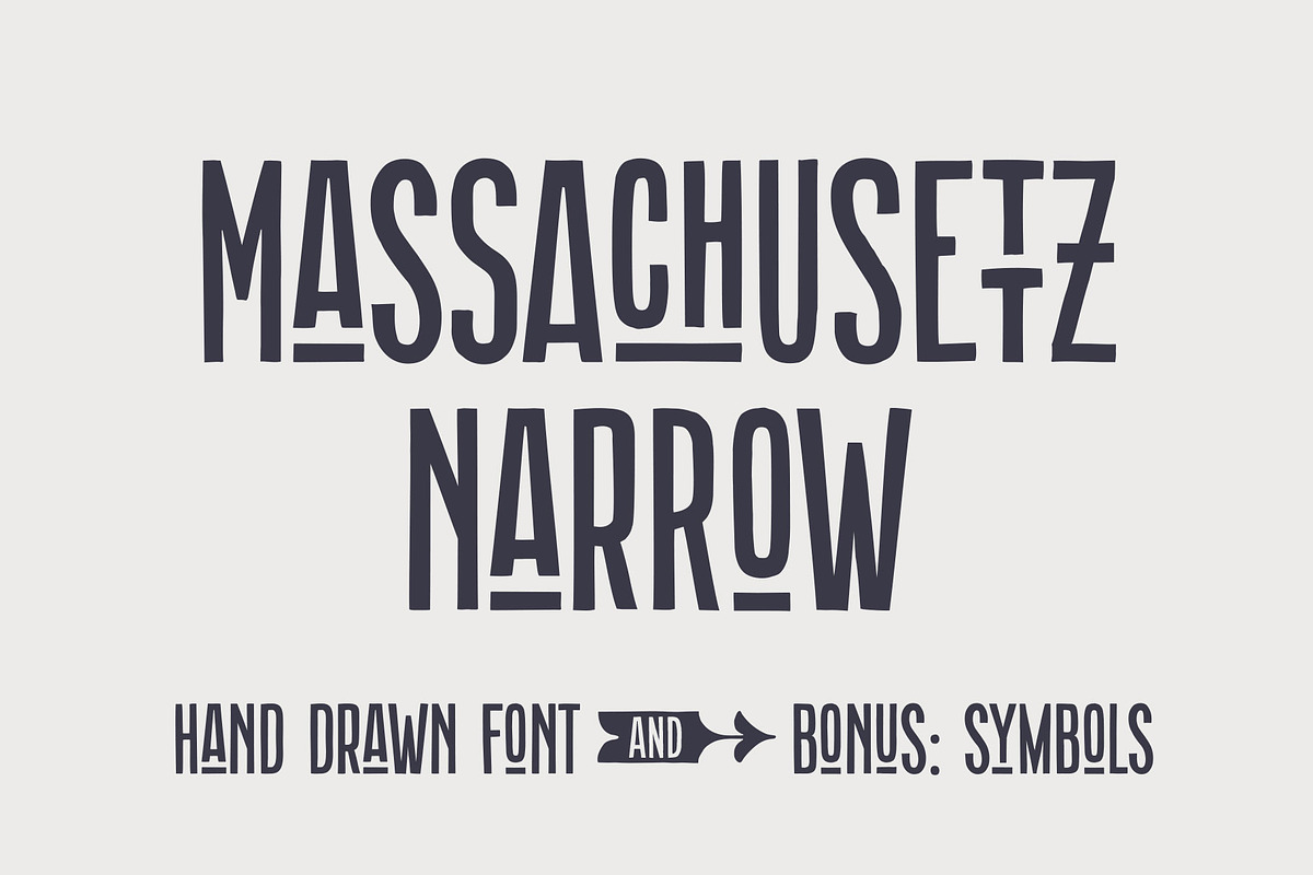 Massachusettz Narrow, a Handwritten Font by Foxys Type (Photo 2 of 12)