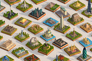Polygonia Cartoon Low Poly Landmarks, a 3D by Anton Moek (Thumbnail 1 of 7)