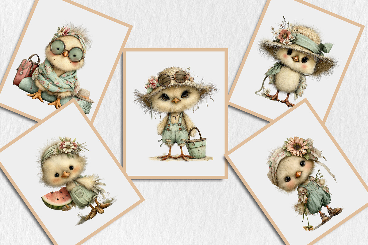 Summer Funny Chick Clipart, a Seasonal Illustration by Rose Art (Photo 6 of 6)