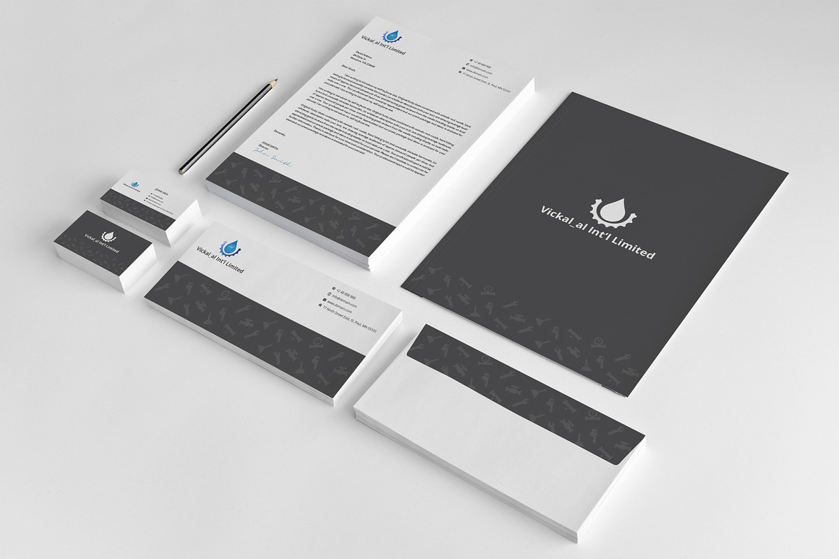 Plumber Stationery, a Stationery Template by Sajida Salim (Photo 1 of 2)