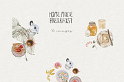 Breakfast Food PNG Images, a Decorative Illustration by whiteheartdesign (Thumbnail 5 of 17)