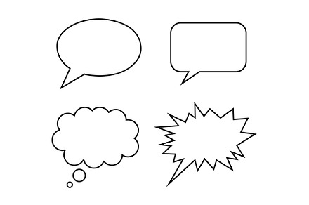 speech bubble simple vector