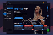 Fit Health UI Dashboard Design, an UI Kit Template by skshihabulislam (Thumbnail 1 of 2)