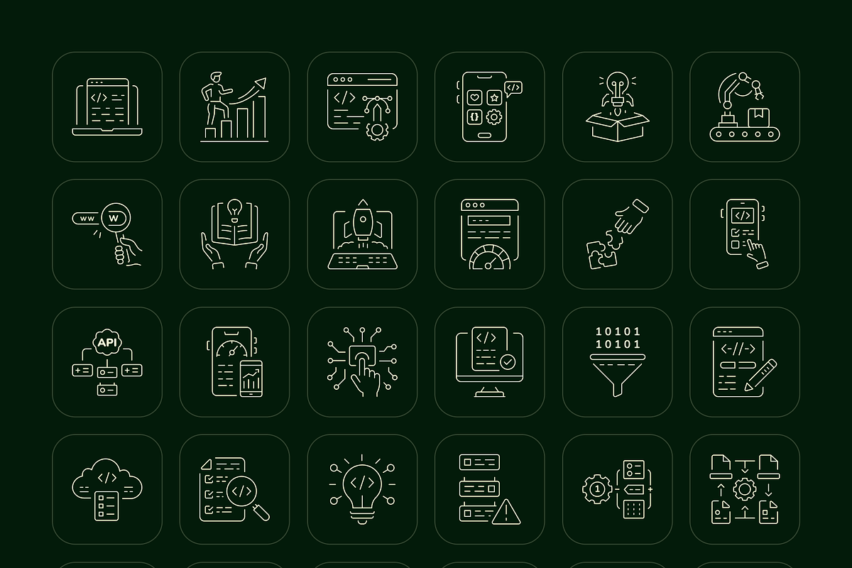 Development Icon Art Set, an Outline Icon by Prosymbols (Photo 7 of 8)